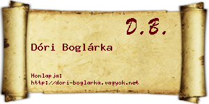 Dóri Boglárka névjegykártya
